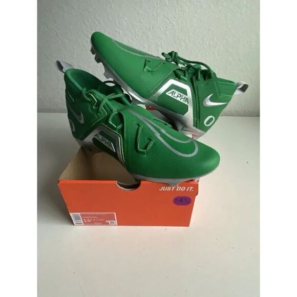 Nike Oregon Ducks Alpha Menace Pro 3 Team Issued Football Cleats Men’s Sz 14.5 - Picture 1 of 13